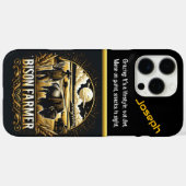Bizonboer bij zonsondergang in Fields Case-Mate iPhone Case (Achterkant (horizontaal))