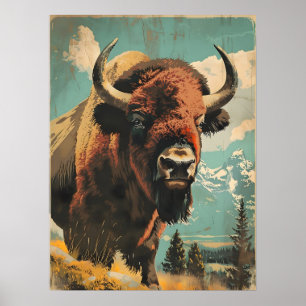  bizonillustratie poster