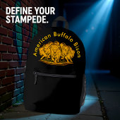 Bizonkudde laadt door het water in Natuur Bedrukte Rugzak