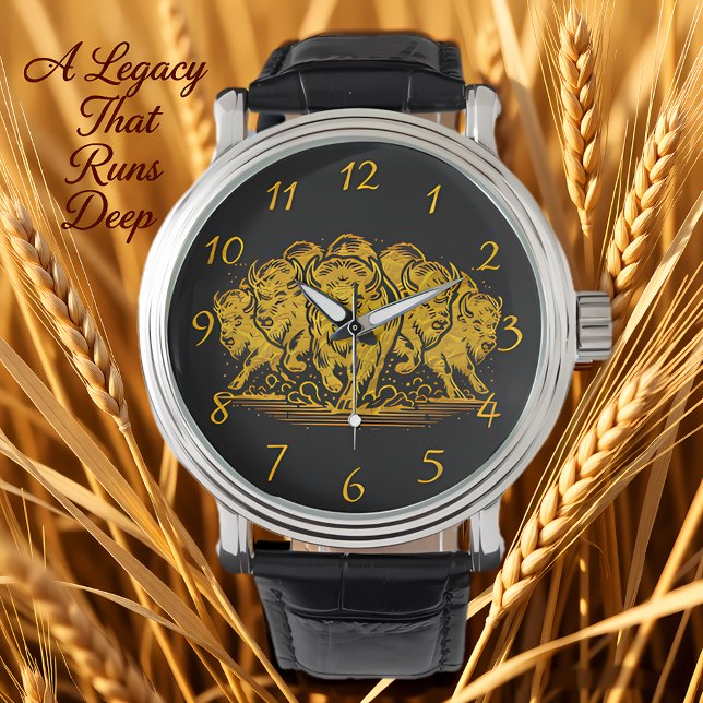 Bizonkudde laadt door het water in Natuur Horloge (Creator heeft geüpload)