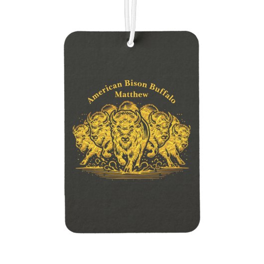 Bizonkudde laadt door het water in Natuur Luchtverfrisser (Achterkant)