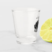 Bizonkudde laadt door het water in Natuur Shot Glas (Links)