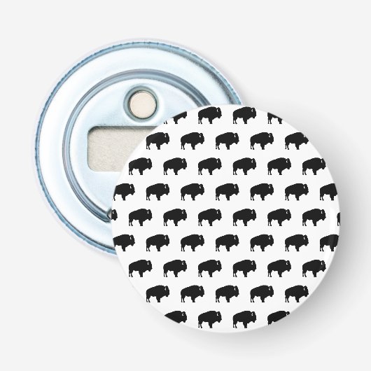 bizonpatroon button flesopener (Voorkant)