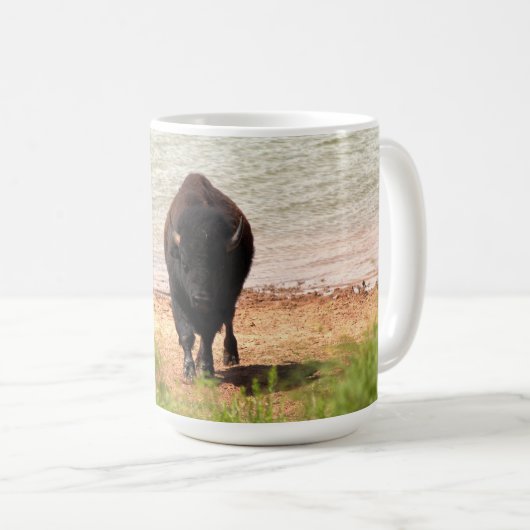 Bizons bij het water koffiemok (Voorkant rechts)