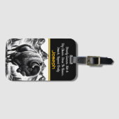 Bizons bij schemering bij de bergen bagagelabel (Voorkant (horizontaal))