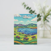 Bizons in Antelope Island State Park Utah Briefkaart (Staand voorkant)
