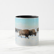Bizons in de Sneeuw (door Rosa Bonheur)