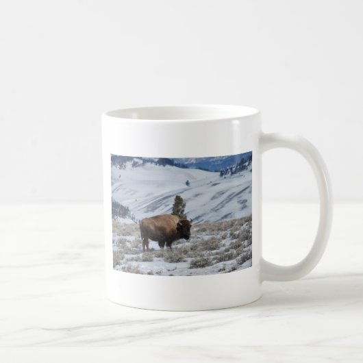 Bizons in de Winterbergen van Yellowstone Koffiemok (Rechts)
