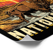 Bizons in Yellowstone National Park Poster (Hoek)