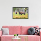 Bizons van Yellowstone Canvas Afdruk (Insitu (Woonkamer))