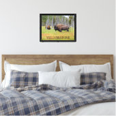 Bizons van Yellowstone Canvas Afdruk (Insitu (Slaapkamer))
