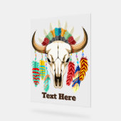 Bizonschedel Native American embleem Acryl Bord (Hoek)