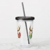 Bizonschedel Native American embleem Acryl Drinkbeker (Links)