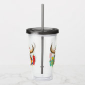 Bizonschedel Native American embleem Acryl Drinkbeker (Rechts)