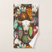 Bizonschedel Native American embleem Bad Handdoek (Handdoek)