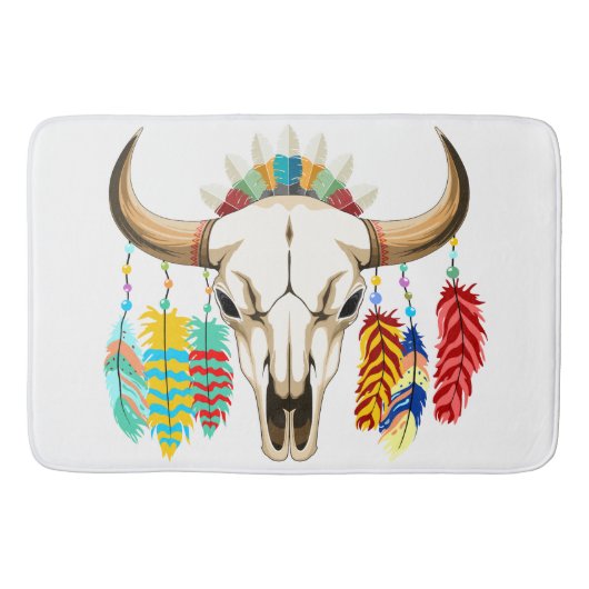 Bizonschedel Native American embleem Badmat (Voorkant)