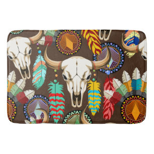 Bizonschedel Native American embleem Badmat