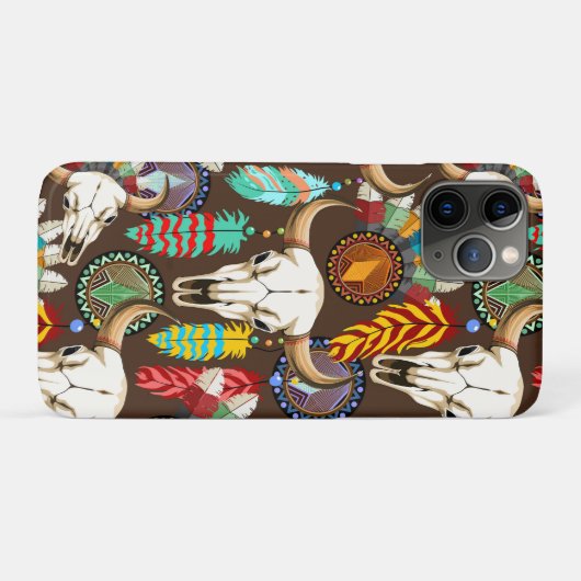 Bizonschedel Native American embleem Case-Mate iPhone Case (Achterkant (horizontaal))