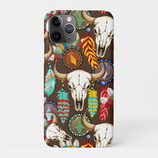 Bizonschedel Native American embleem Case-Mate iPhone Case (Achterkant)