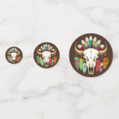 Bizonschedel Native American embleem Confetti (Achterkanten)