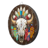 Bizonschedel Native American embleem Dartbord (Voorkant Rechts)
