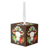 Bizonschedel Native American embleem Decoratie (Achter hoekig)