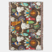 Bizonschedel Native American embleem Deken (Voorkant Verticaal)