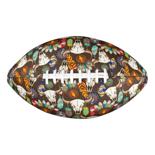 Bizonschedel Native American embleem Football (Voorkant)