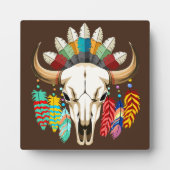 Bizonschedel Native American embleem Fotoplaat (Voorkant)
