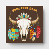 Bizonschedel Native American embleem Fotoplaat (Voorkant)