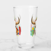 Bizonschedel Native American embleem Glas (Links)