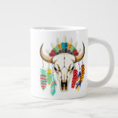 Bizonschedel Native American embleem Grote Koffiekop (Rechts)