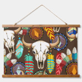 Bizonschedel Native American embleem Hangend Wandkleed (Voorkant)
