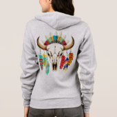 Bizonschedel Native American embleem Hoodie (Achterkant)