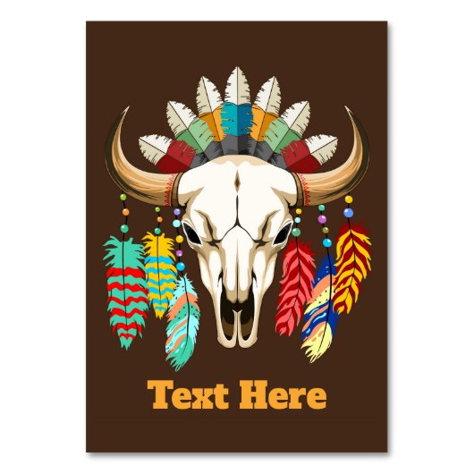 Bizonschedel Native American embleem Kaart (Voorkant)