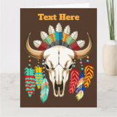 Bizonschedel Native American embleem Kaart (Voorkant)