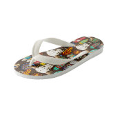 Bizonschedel Native American embleem Kinder Teenslippers (Schuin)