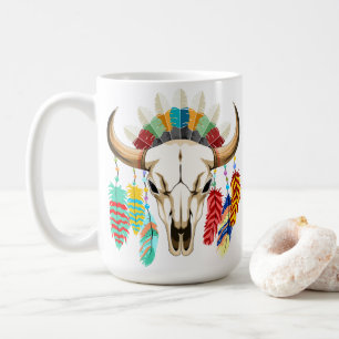 Bizonschedel Native American embleem Koffiemok