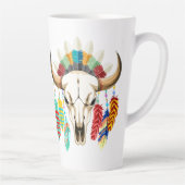 Bizonschedel Native American embleem Latte Mok (Rechts)
