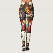 Bizonschedel Native American embleem Leggings (Achterkant)