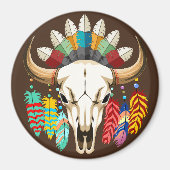 Bizonschedel Native American embleem Magneet (Voorkant)