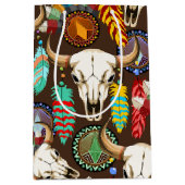 Bizonschedel Native American embleem Medium Cadeauzakje (Voorkant)