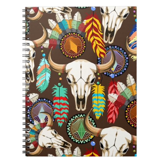 Bizonschedel Native American embleem Notitieboek (Voorkant)