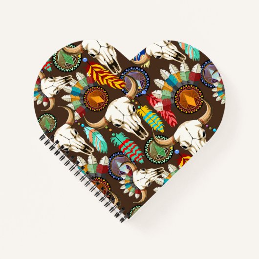 Bizonschedel Native American embleem Notitieboek (Voorkant)