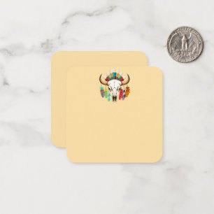 Bizonschedel Native American embleem Notitiekaartje