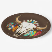 Bizonschedel Native American embleem Papieren Bordje (Gekanteld)