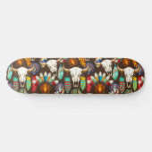 Bizonschedel Native American embleem Persoonlijk Skateboard (Horizontaal)