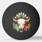Bizonschedel Native American embleem Pingpongbal (Voorkant)