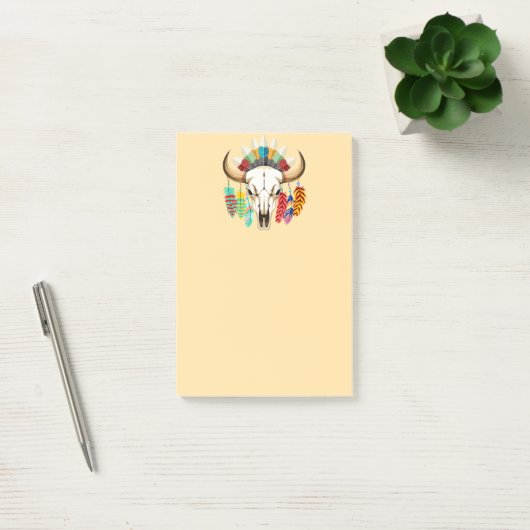 Bizonschedel Native American embleem Post-it® Notes (Kantoor)
