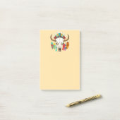 Bizonschedel Native American embleem Post-it® Notes (Op bureau)